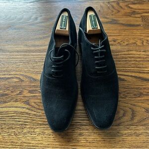 Men’s Barneys New York Classic Black Suede lace up Oxfords